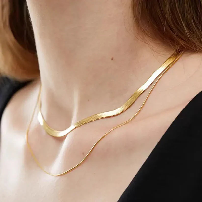 Double Layer Snake Chain Necklace