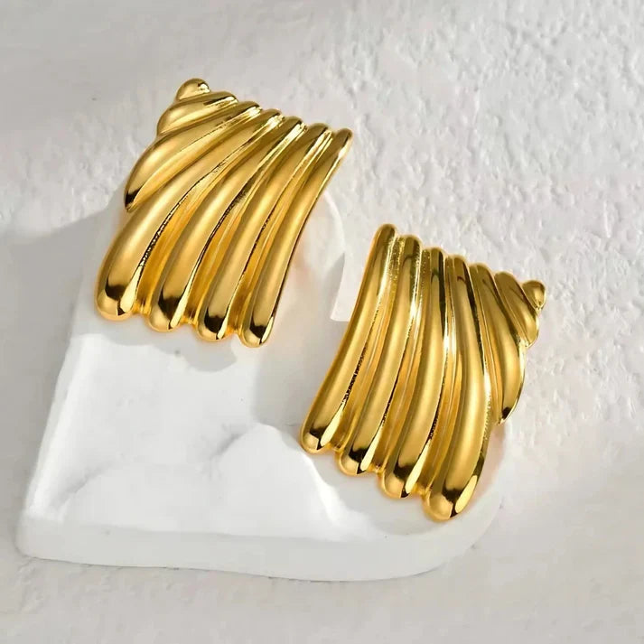 Wave Statement Earrings-Bold & Elegant