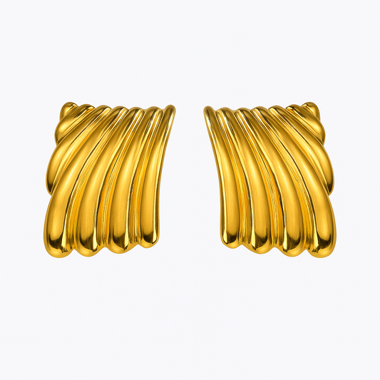 Wave Statement Earrings-Bold & Elegant